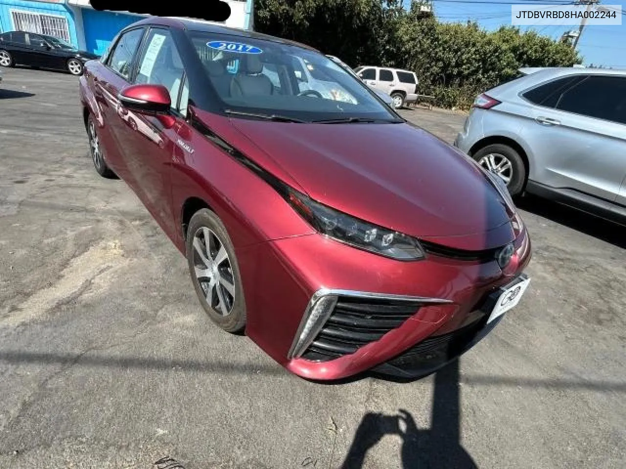 JTDBVRBD8HA002244 2017 Toyota Mirai