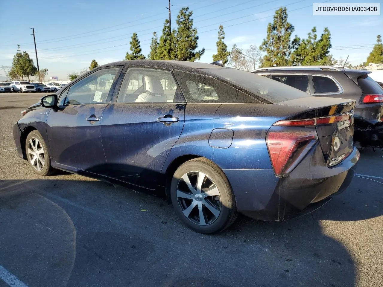 2017 Toyota Mirai VIN: JTDBVRBD6HA003408 Lot: 75771964