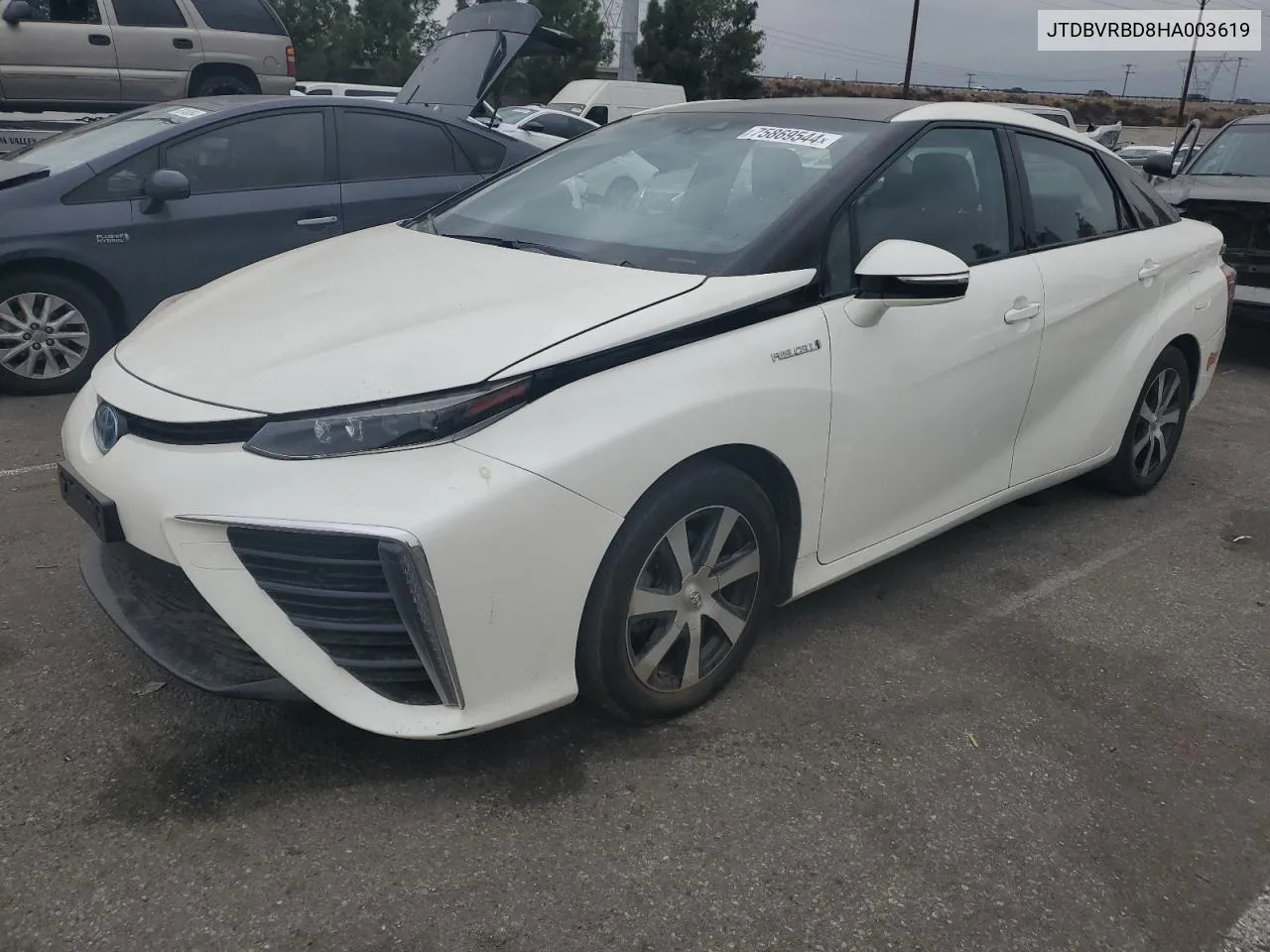 2017 Toyota Mirai VIN: JTDBVRBD8HA003619 Lot: 75869544