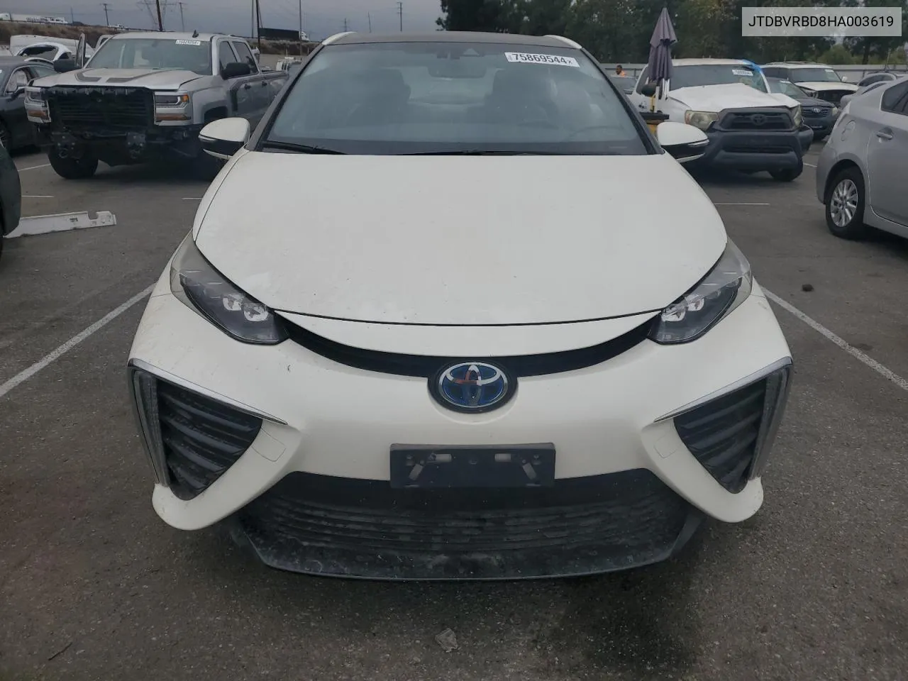 2017 Toyota Mirai VIN: JTDBVRBD8HA003619 Lot: 75869544