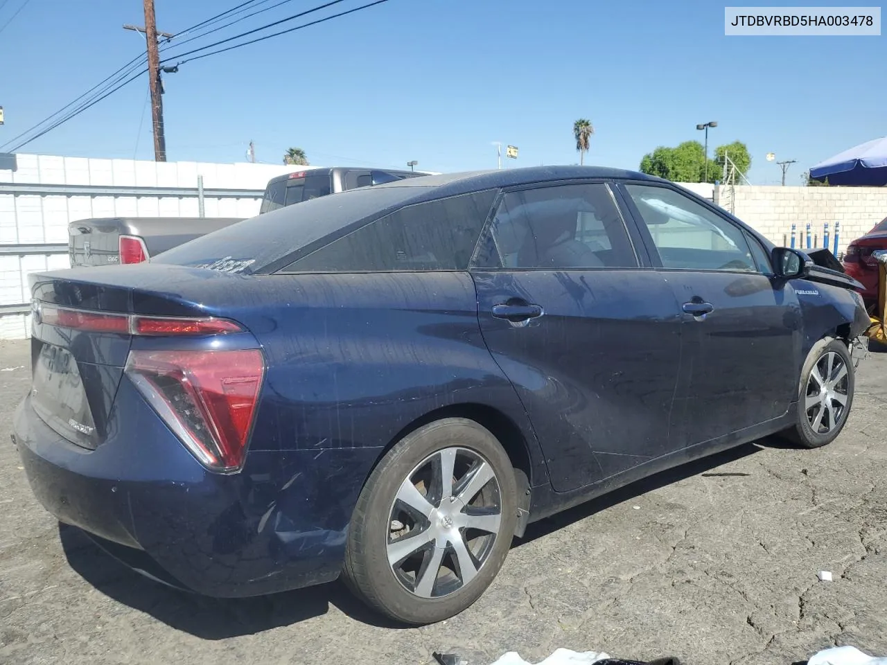 2017 Toyota Mirai VIN: JTDBVRBD5HA003478 Lot: 77710774