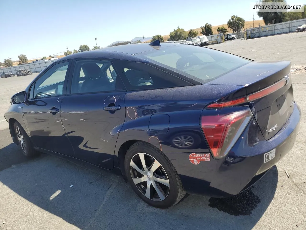 2018 Toyota Mirai VIN: JTDBVRBD8JA004887 Lot: 69701454