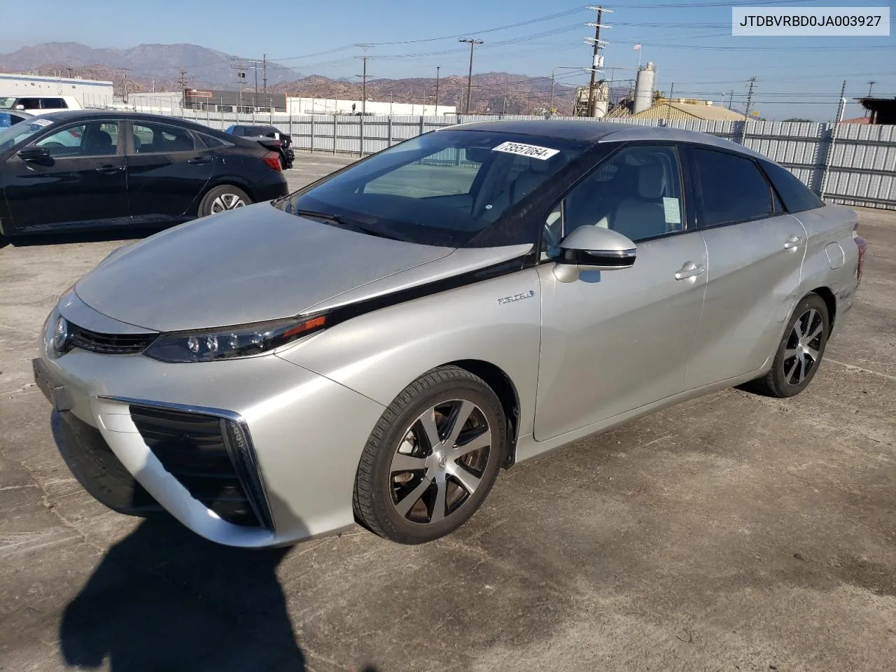 2018 Toyota Mirai VIN: JTDBVRBD0JA003927 Lot: 73557064