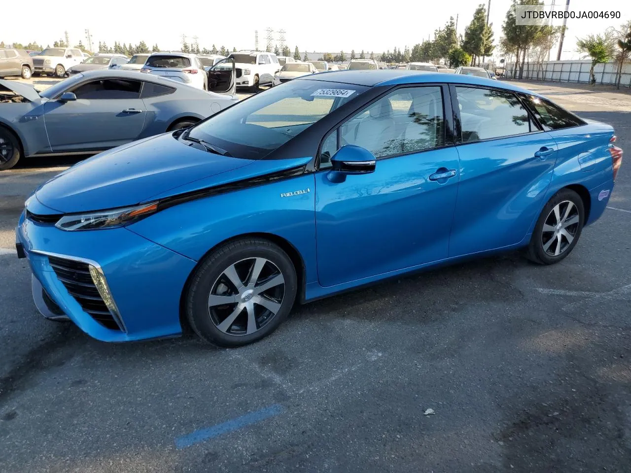 2018 Toyota Mirai VIN: JTDBVRBD0JA004690 Lot: 75329864