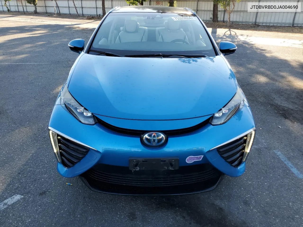 2018 Toyota Mirai VIN: JTDBVRBD0JA004690 Lot: 75329864