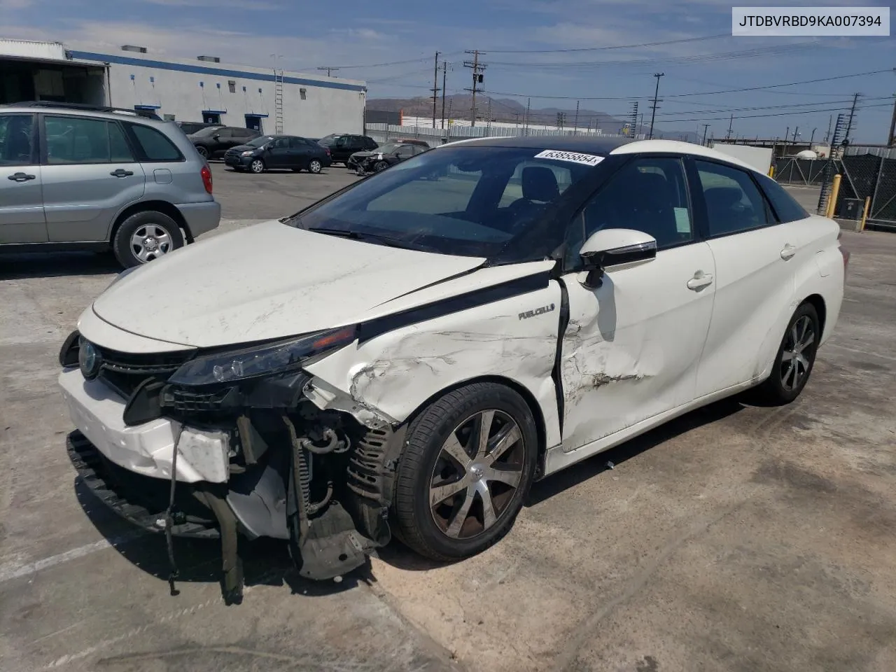 2019 Toyota Mirai VIN: JTDBVRBD9KA007394 Lot: 63855854