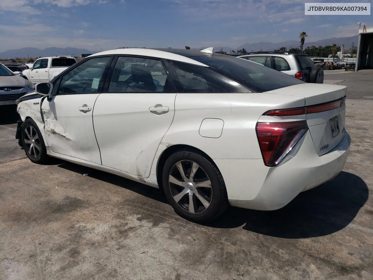 2019 Toyota Mirai VIN: JTDBVRBD9KA007394 Lot: 63855854