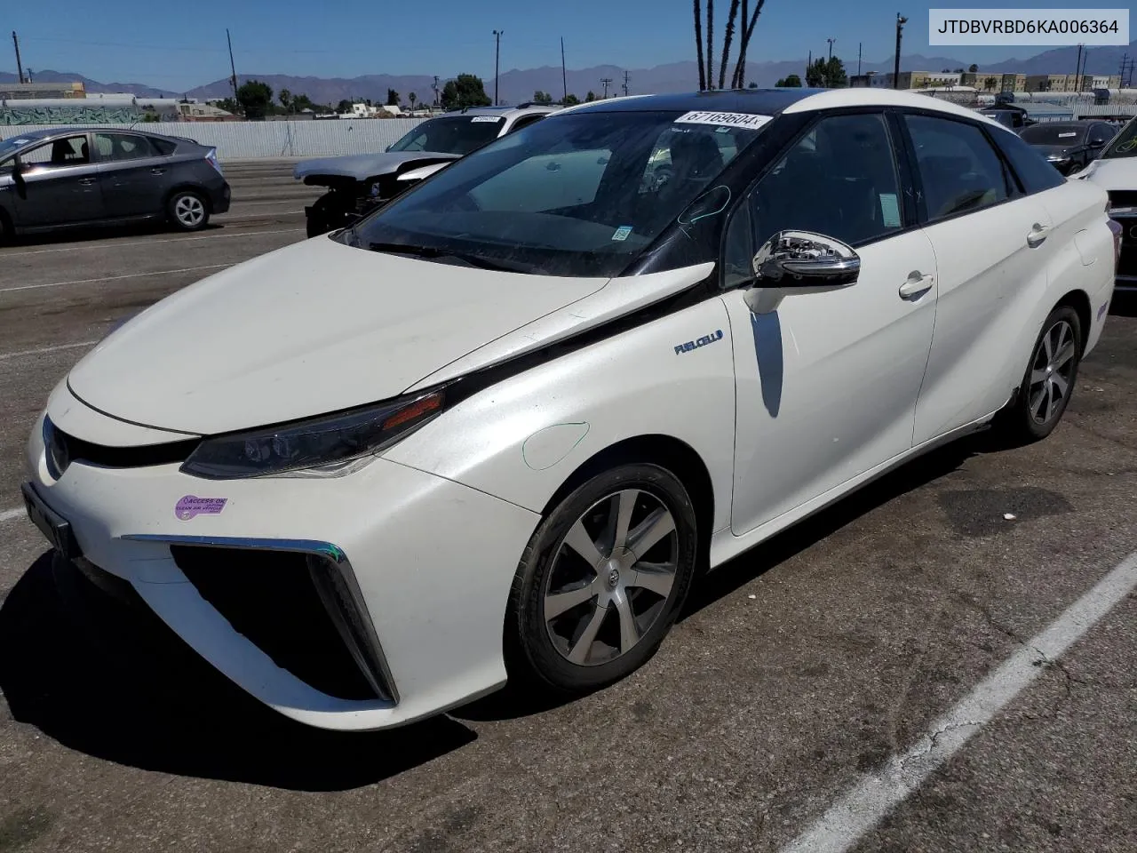 JTDBVRBD6KA006364 2019 Toyota Mirai