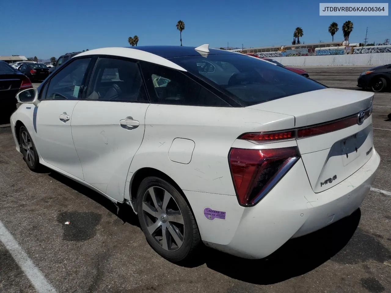 JTDBVRBD6KA006364 2019 Toyota Mirai