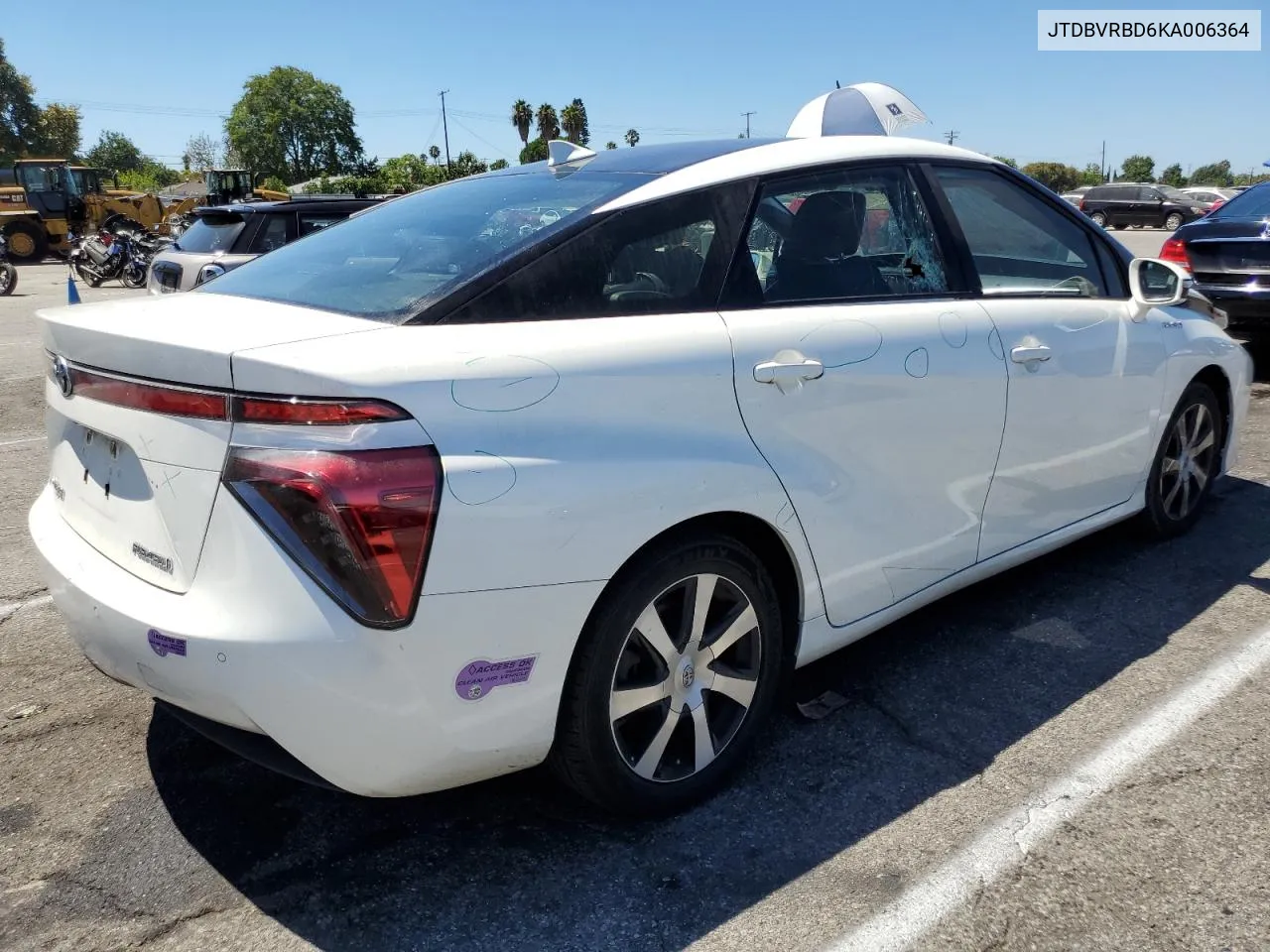 2019 Toyota Mirai VIN: JTDBVRBD6KA006364 Lot: 67169604