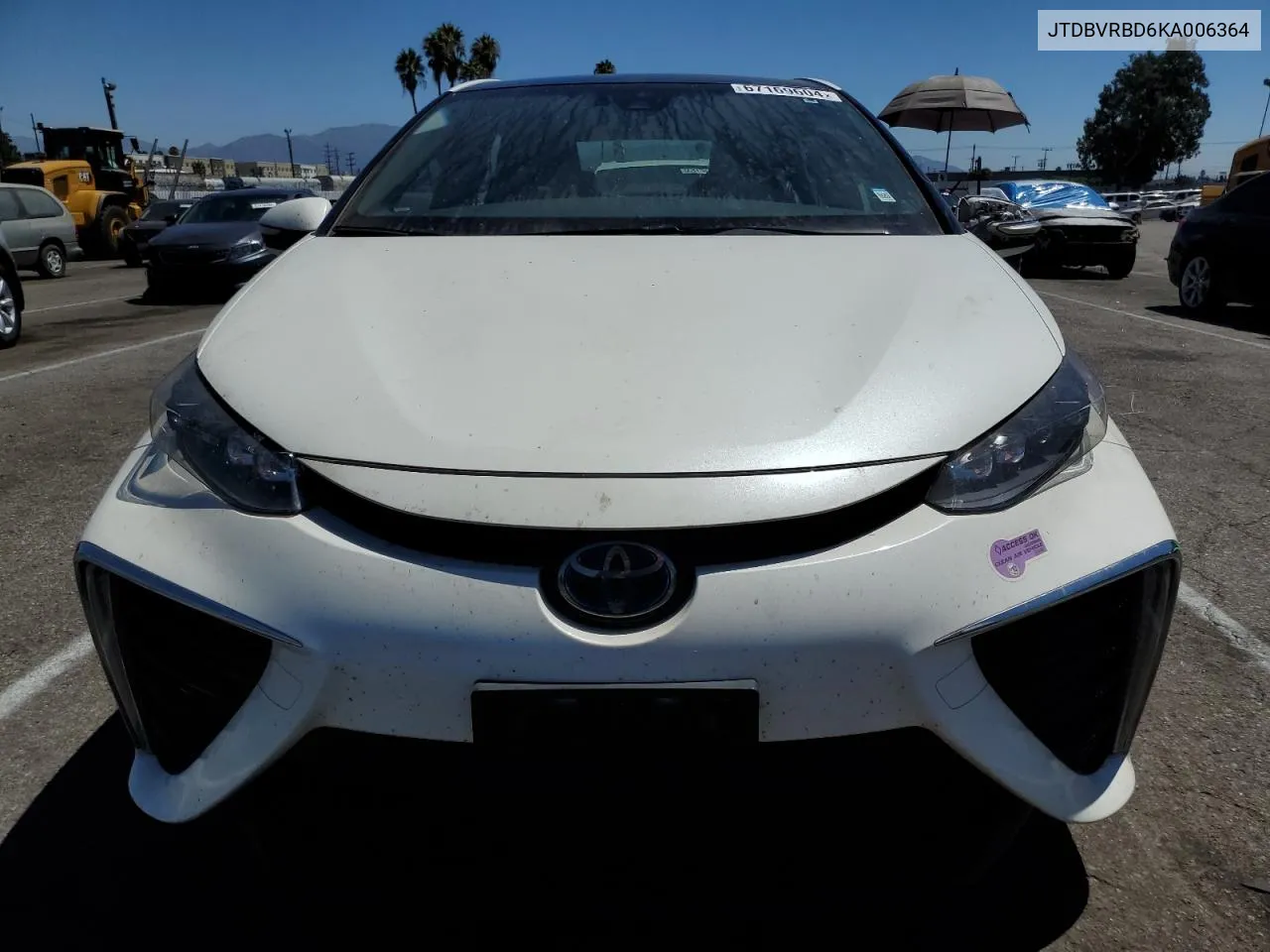 JTDBVRBD6KA006364 2019 Toyota Mirai