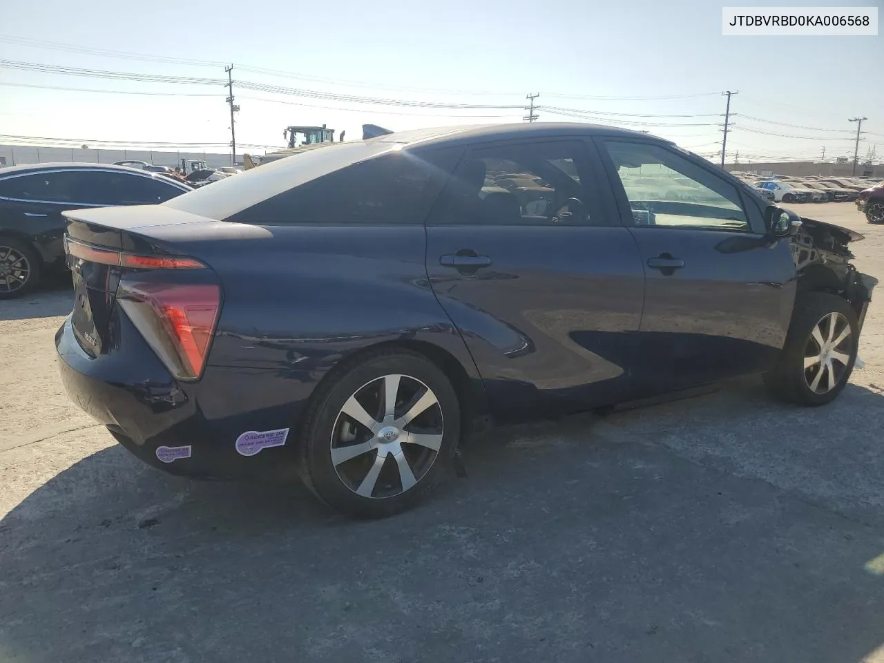 2019 Toyota Mirai VIN: JTDBVRBD0KA006568 Lot: 69013214