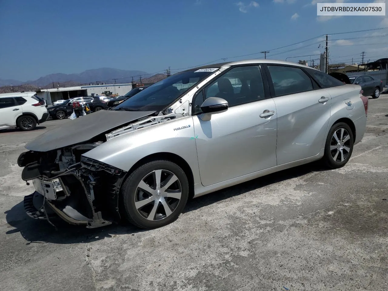 2019 Toyota Mirai VIN: JTDBVRBD2KA007530 Lot: 72236054