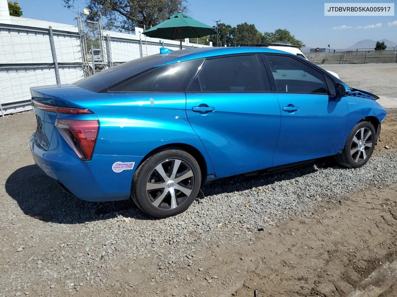 JTDBVRBD5KA005917 2019 Toyota Mirai