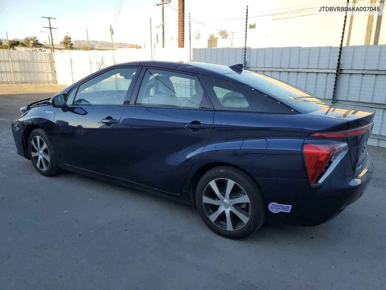 2019 Toyota Mirai VIN: JTDBVRBD6KA007045 Lot: 79091864