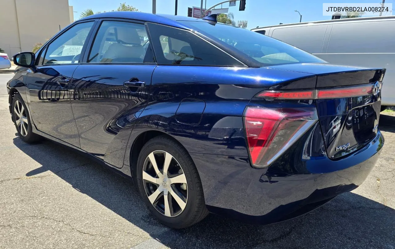 JTDBVRBD2LA008274 2020 Toyota Mirai