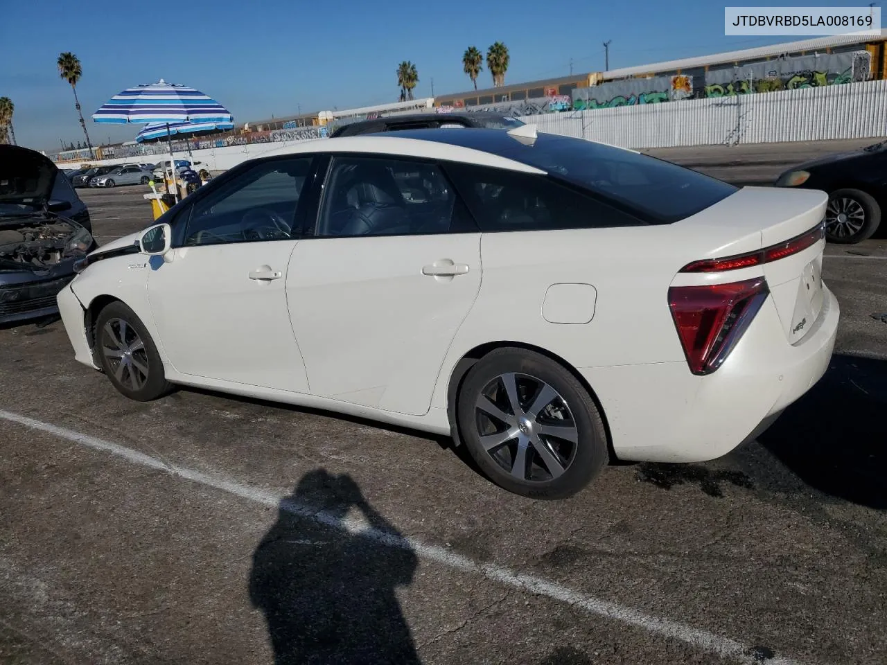 2020 Toyota Mirai VIN: JTDBVRBD5LA008169 Lot: 77449854