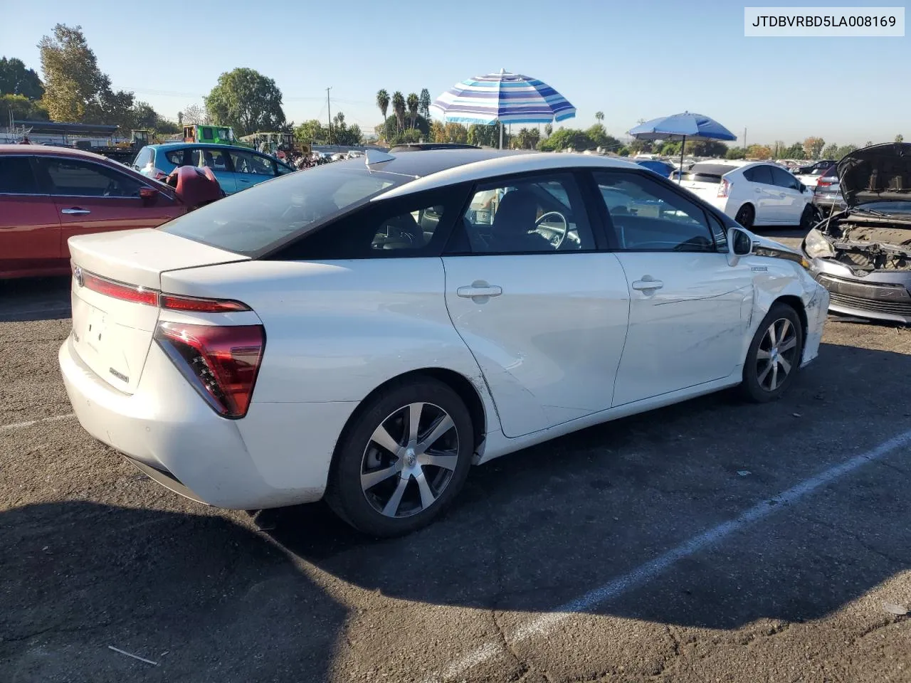 2020 Toyota Mirai VIN: JTDBVRBD5LA008169 Lot: 77449854