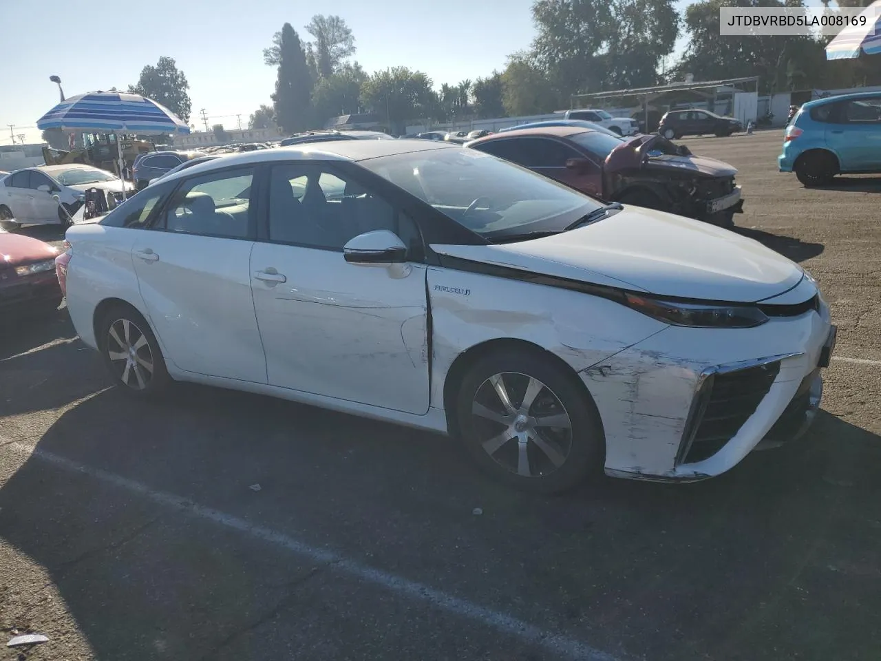 2020 Toyota Mirai VIN: JTDBVRBD5LA008169 Lot: 77449854