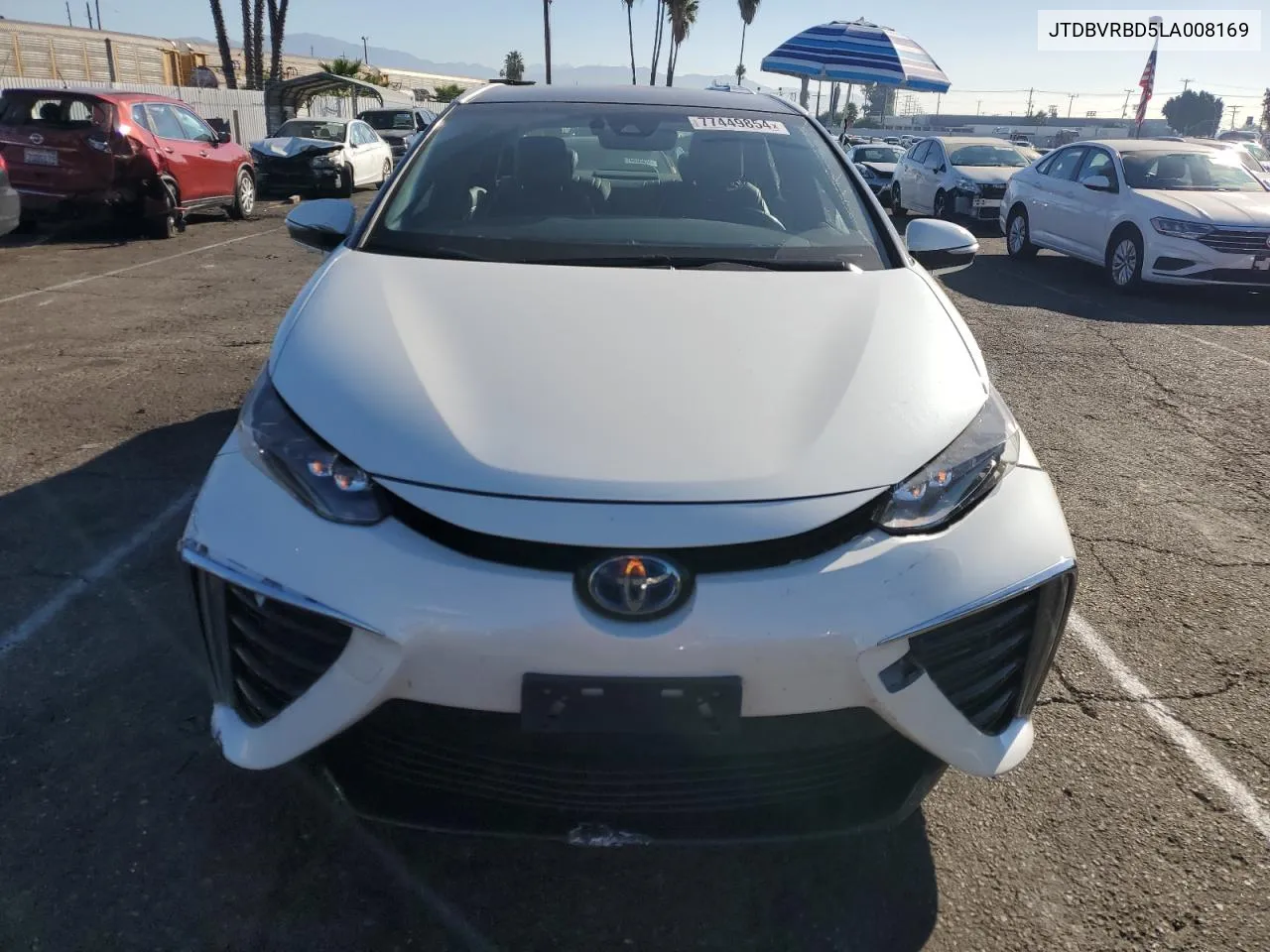 2020 Toyota Mirai VIN: JTDBVRBD5LA008169 Lot: 77449854