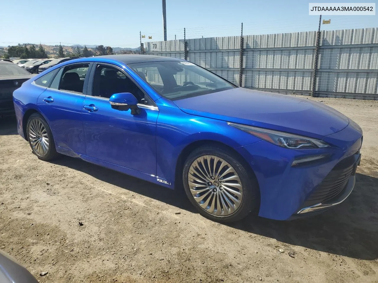 2021 Toyota Mirai Xle VIN: JTDAAAAA3MA000542 Lot: 69042024