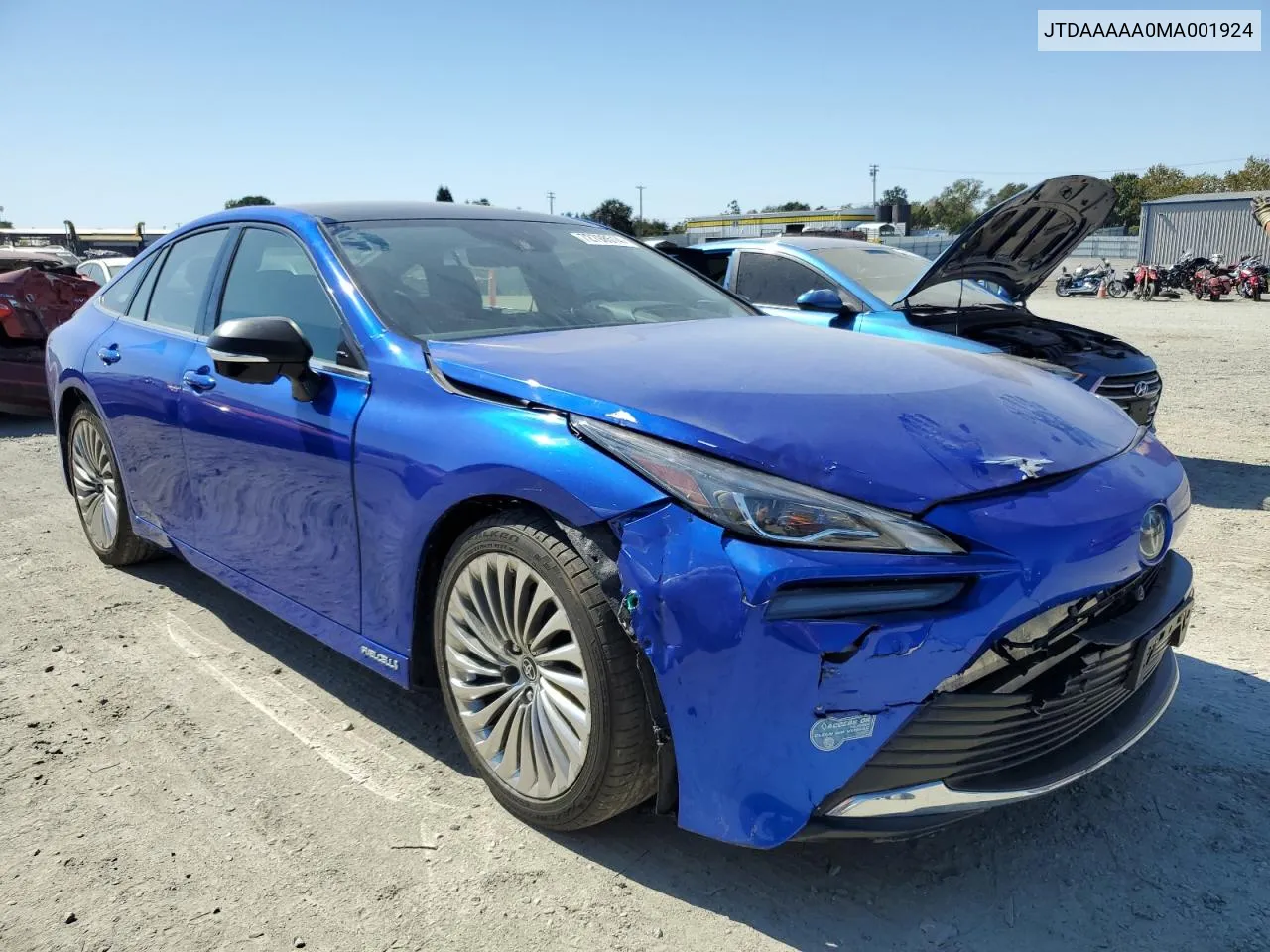 2021 Toyota Mirai Xle VIN: JTDAAAAA0MA001924 Lot: 72798514