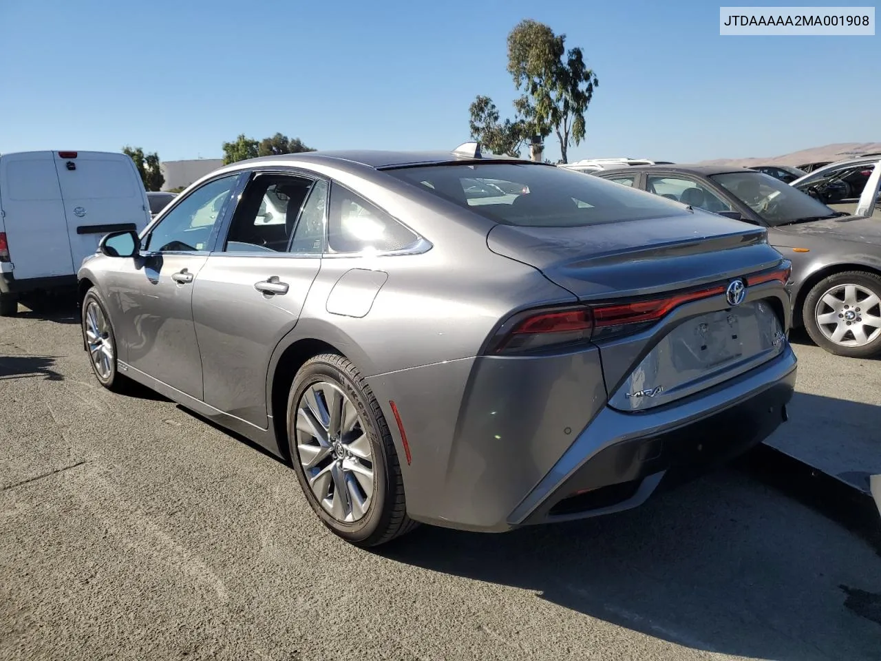 2021 Toyota Mirai Xle VIN: JTDAAAAA2MA001908 Lot: 73141314