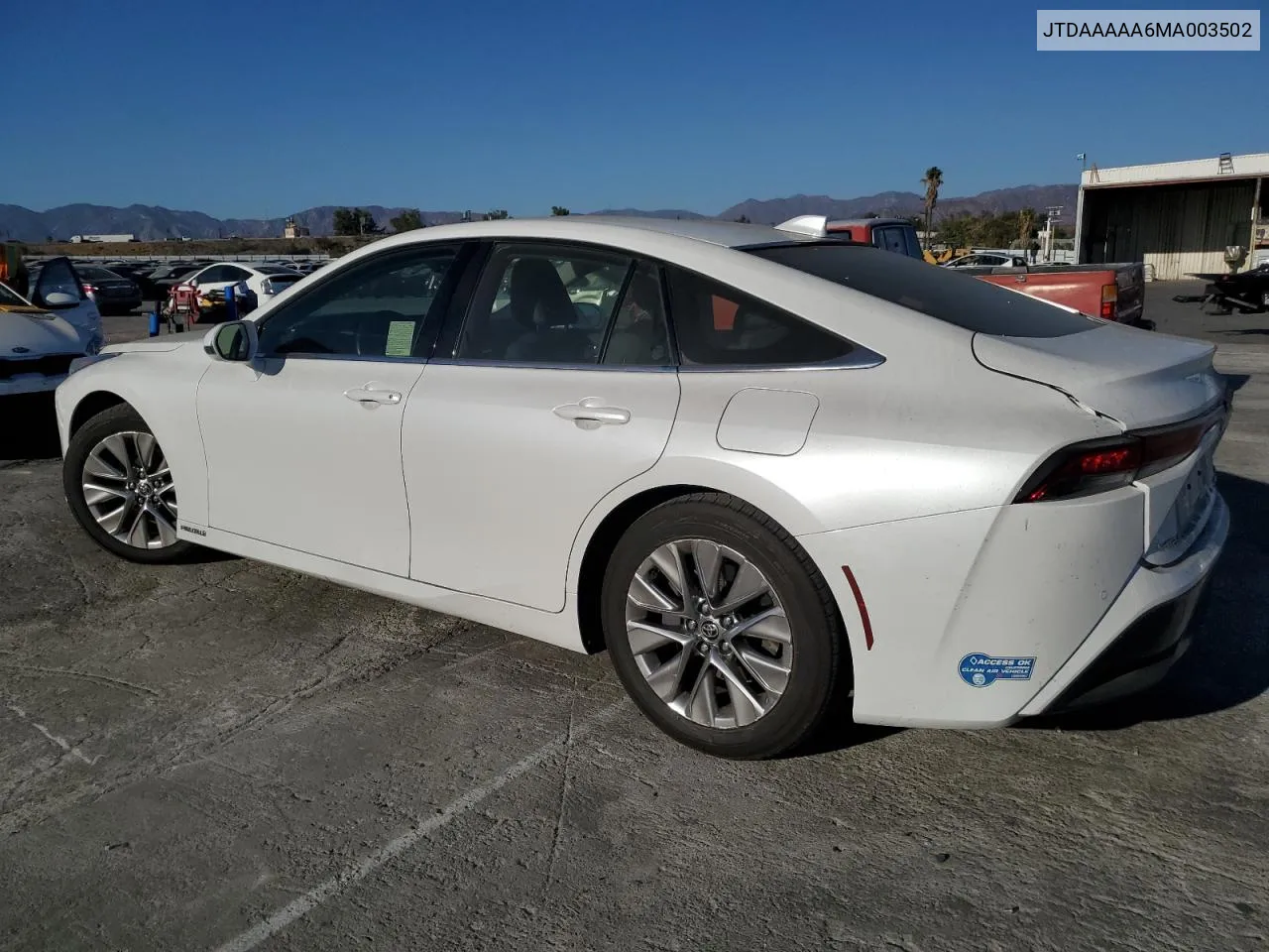 2021 Toyota Mirai Xle VIN: JTDAAAAA6MA003502 Lot: 77329814