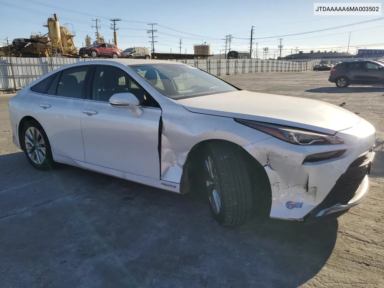 2021 Toyota Mirai Xle VIN: JTDAAAAA6MA003502 Lot: 77329814