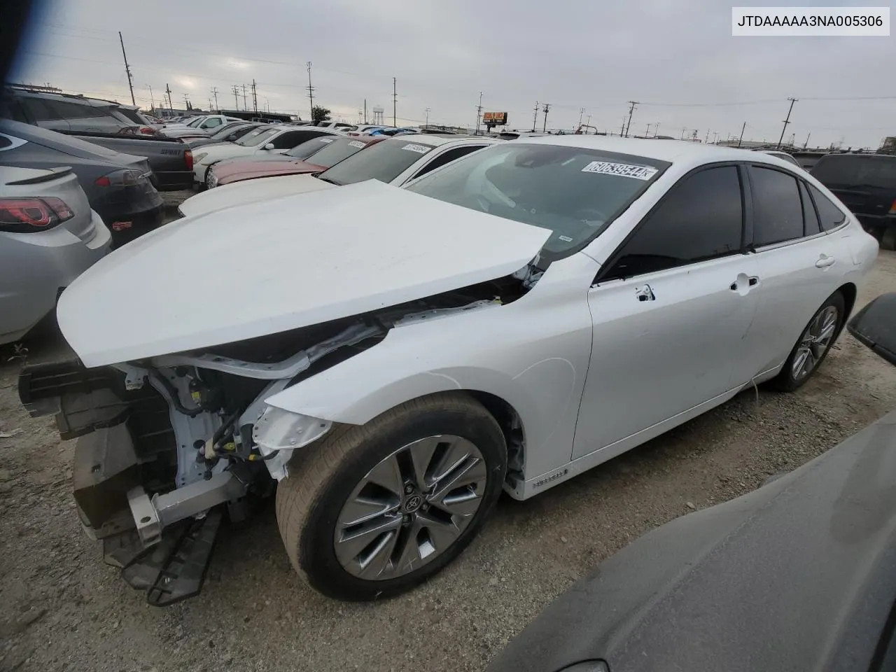 2022 Toyota Mirai Le VIN: JTDAAAAA3NA005306 Lot: 74570074