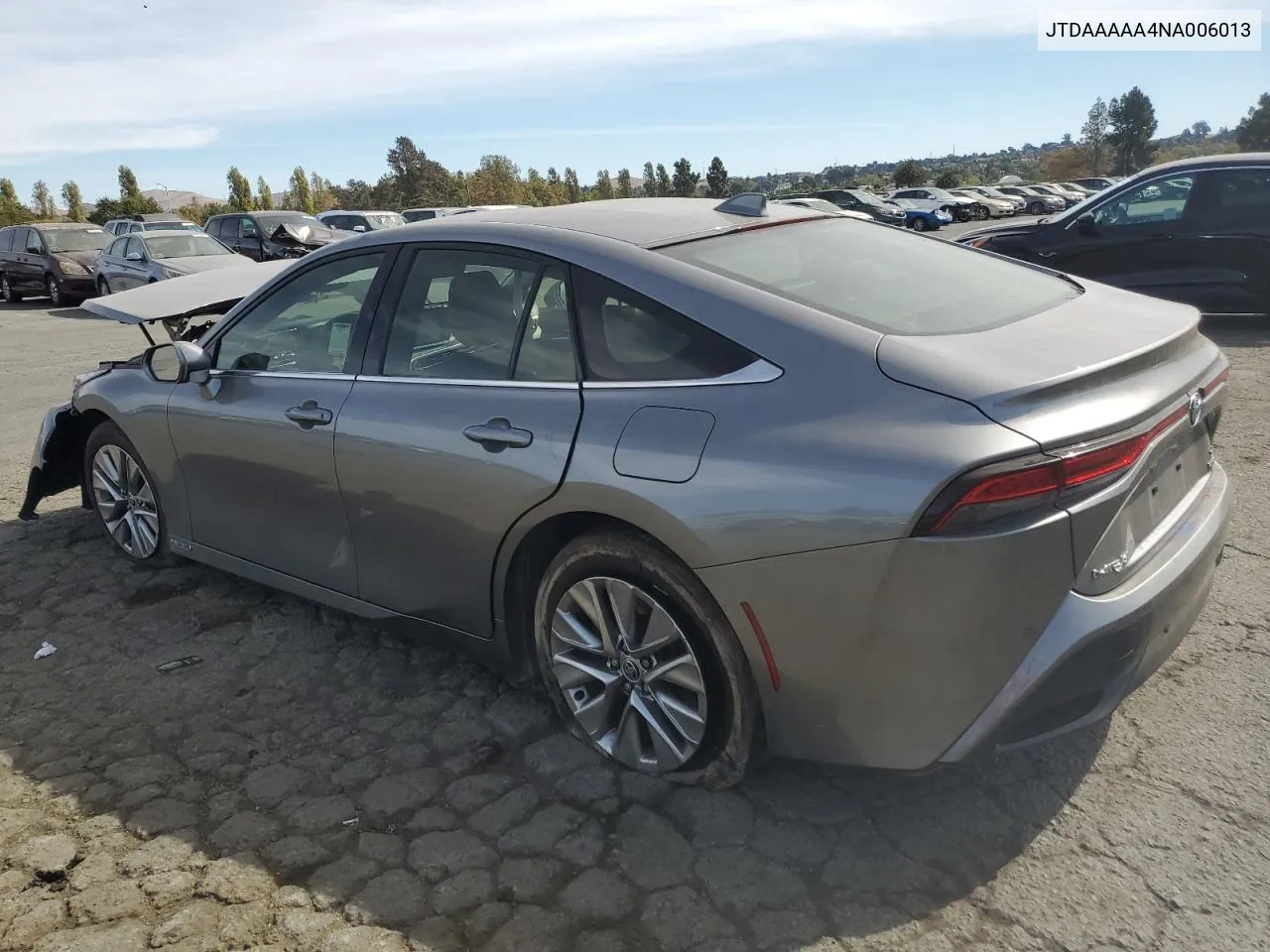 2022 Toyota Mirai Le VIN: JTDAAAAA4NA006013 Lot: 75474224