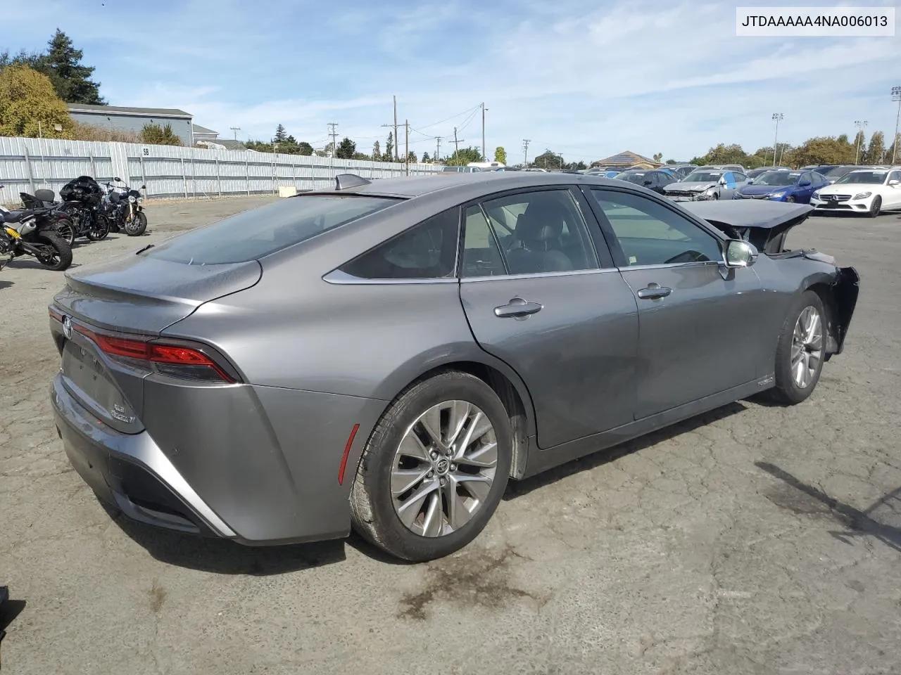 2022 Toyota Mirai Le VIN: JTDAAAAA4NA006013 Lot: 75474224