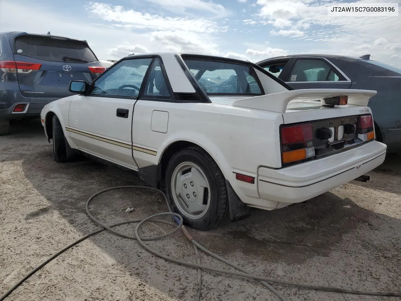 1986 Toyota Mr2 VIN: JT2AW15C7G0083196 Lot: 74149374