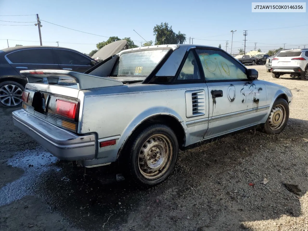 1989 Toyota Mr2 VIN: JT2AW15C0K0146356 Lot: 76256644