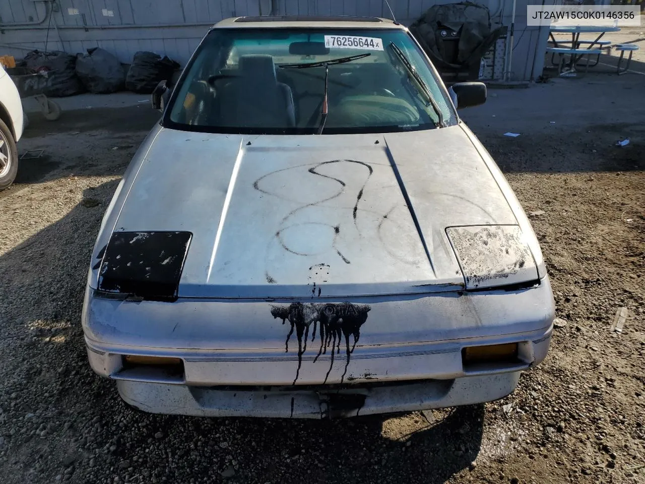 1989 Toyota Mr2 VIN: JT2AW15C0K0146356 Lot: 76256644