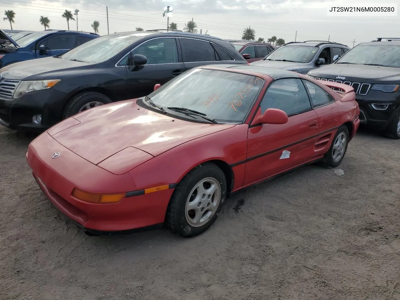 1991 Toyota Mr2 Sport Roof VIN: JT2SW21N6M0005280 Lot: 76750304