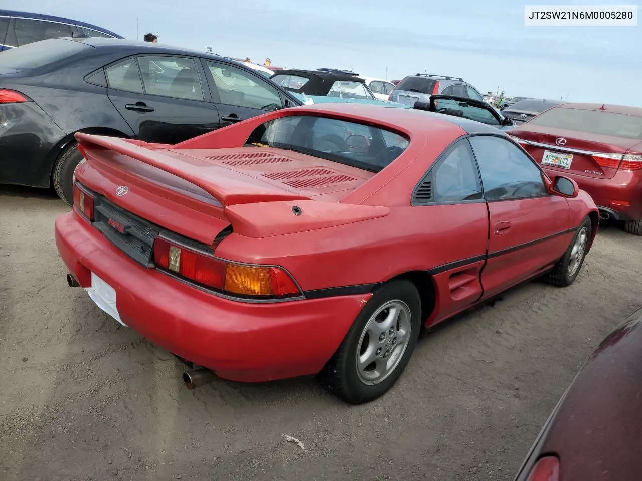 1991 Toyota Mr2 Sport Roof VIN: JT2SW21N6M0005280 Lot: 76750304