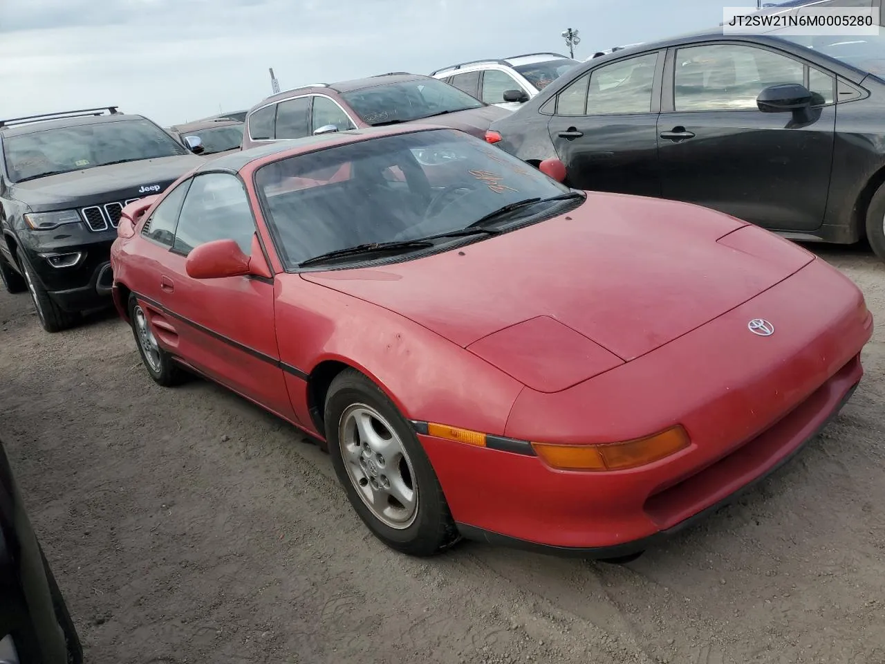 1991 Toyota Mr2 Sport Roof VIN: JT2SW21N6M0005280 Lot: 76750304