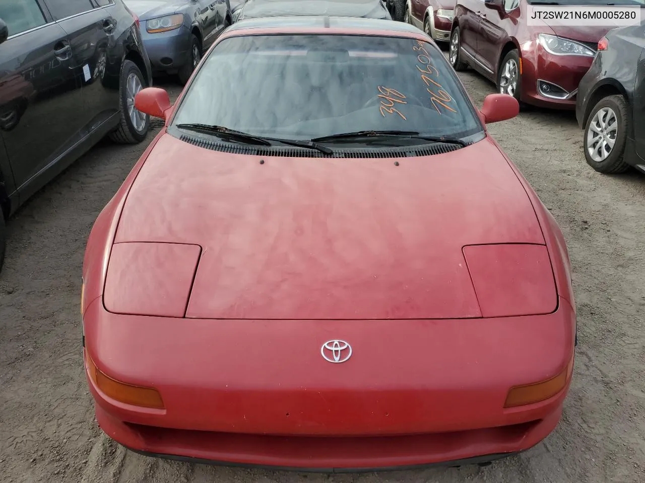 1991 Toyota Mr2 Sport Roof VIN: JT2SW21N6M0005280 Lot: 76750304