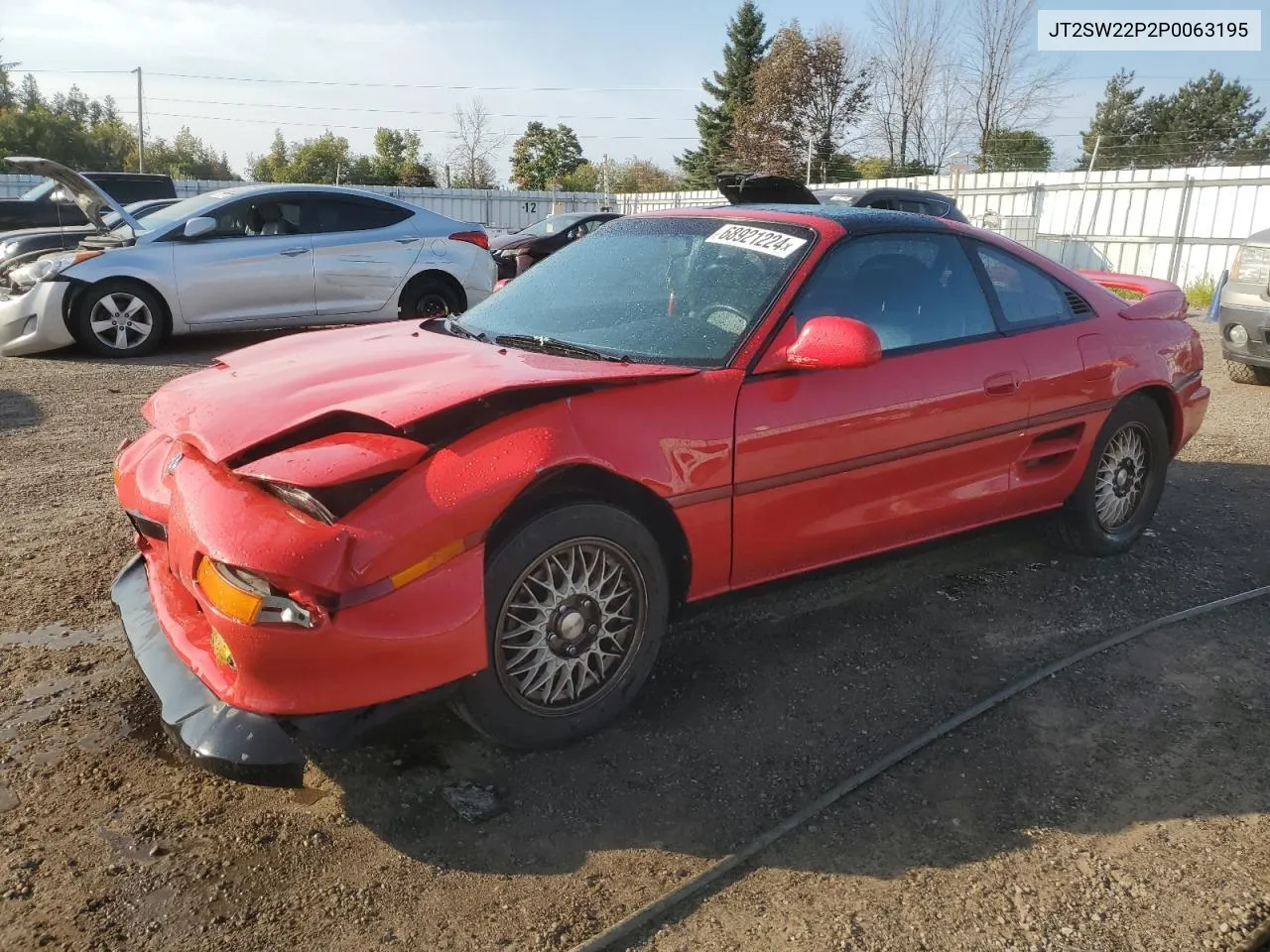 1993 Toyota Mr2 VIN: JT2SW22P2P0063195 Lot: 68921224