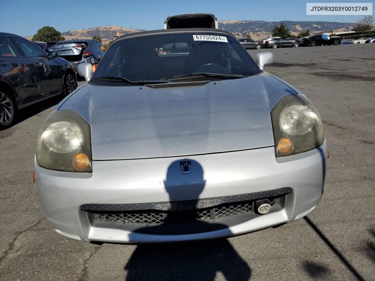 2000 Toyota Mr2 Spyder VIN: JTDFR3203Y0012749 Lot: 67755424