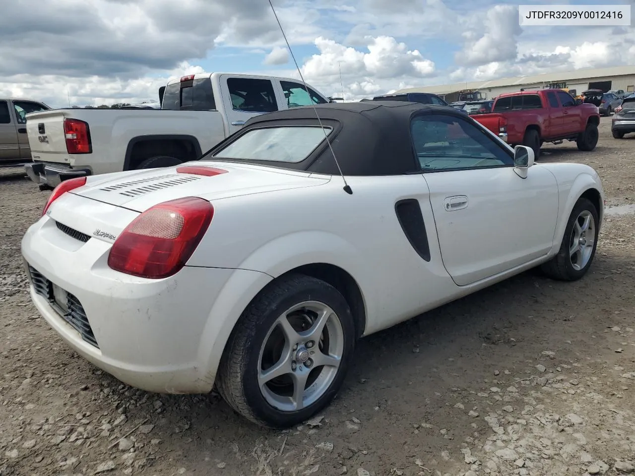 2000 Toyota Mr2 Spyder VIN: JTDFR3209Y0012416 Lot: 73955194