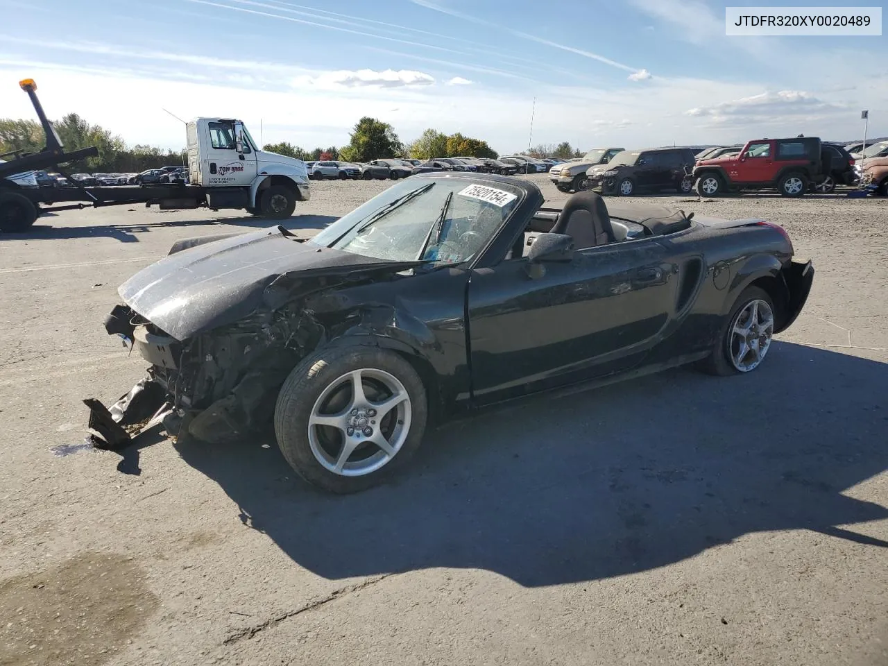 2000 Toyota Mr2 Spyder VIN: JTDFR320XY0020489 Lot: 75920154