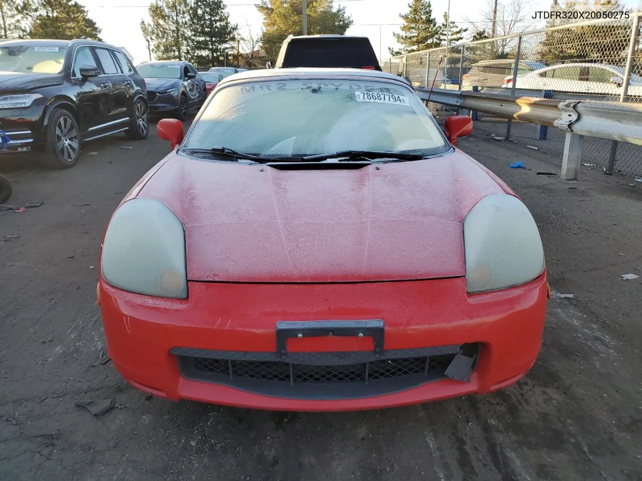 2002 Toyota Mr2 Spyder VIN: JTDFR320X20050275 Lot: 78687794