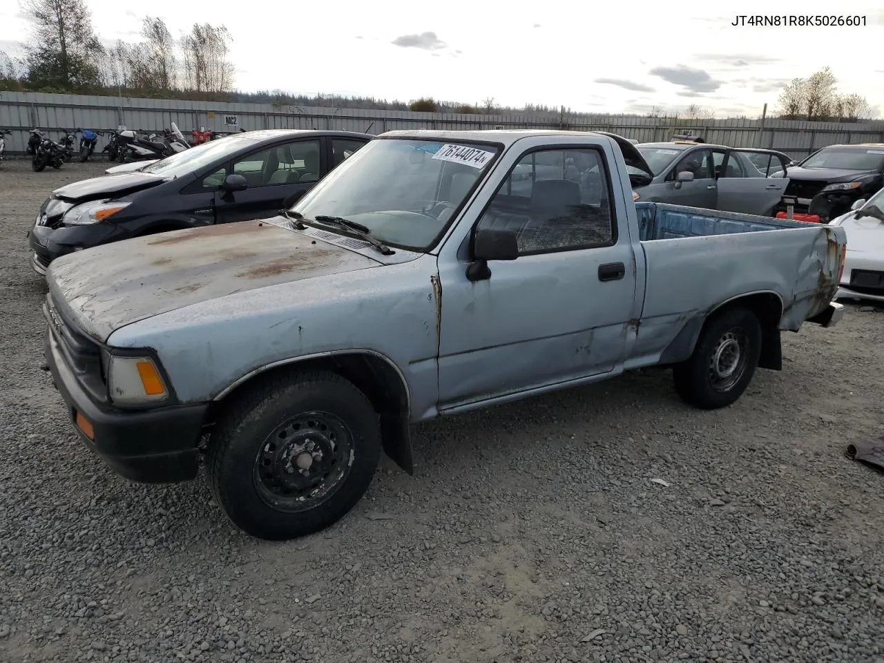 1989 Toyota Pickup 1/2 Ton Short Wheelbase VIN: JT4RN81R8K5026601 Lot: 76144074