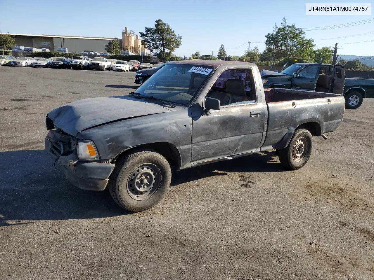 1991 Toyota Pickup 1/2 Ton Short Wheelbase VIN: JT4RN81A1M0074757 Lot: 74458124