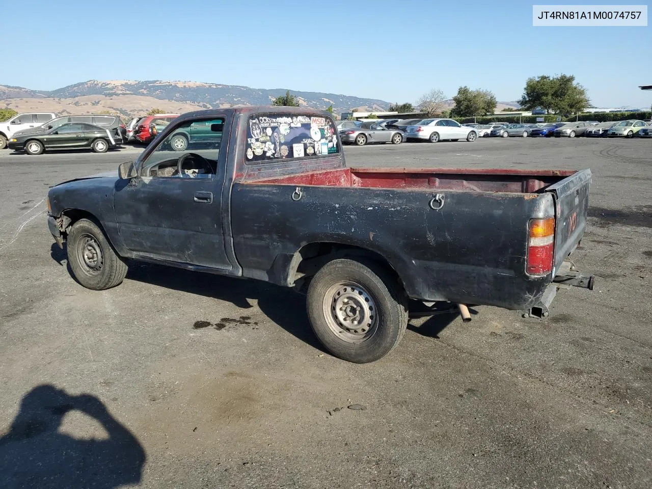 1991 Toyota Pickup 1/2 Ton Short Wheelbase VIN: JT4RN81A1M0074757 Lot: 74458124