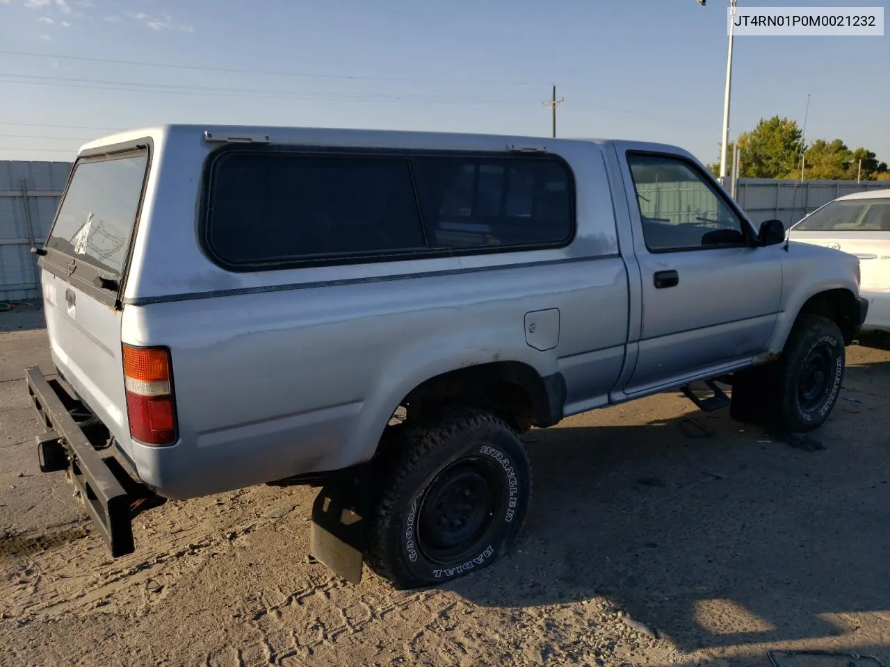 1991 Toyota Pickup 1/2 Ton Short Wheelbase Dlx VIN: JT4RN01P0M0021232 Lot: 76195184