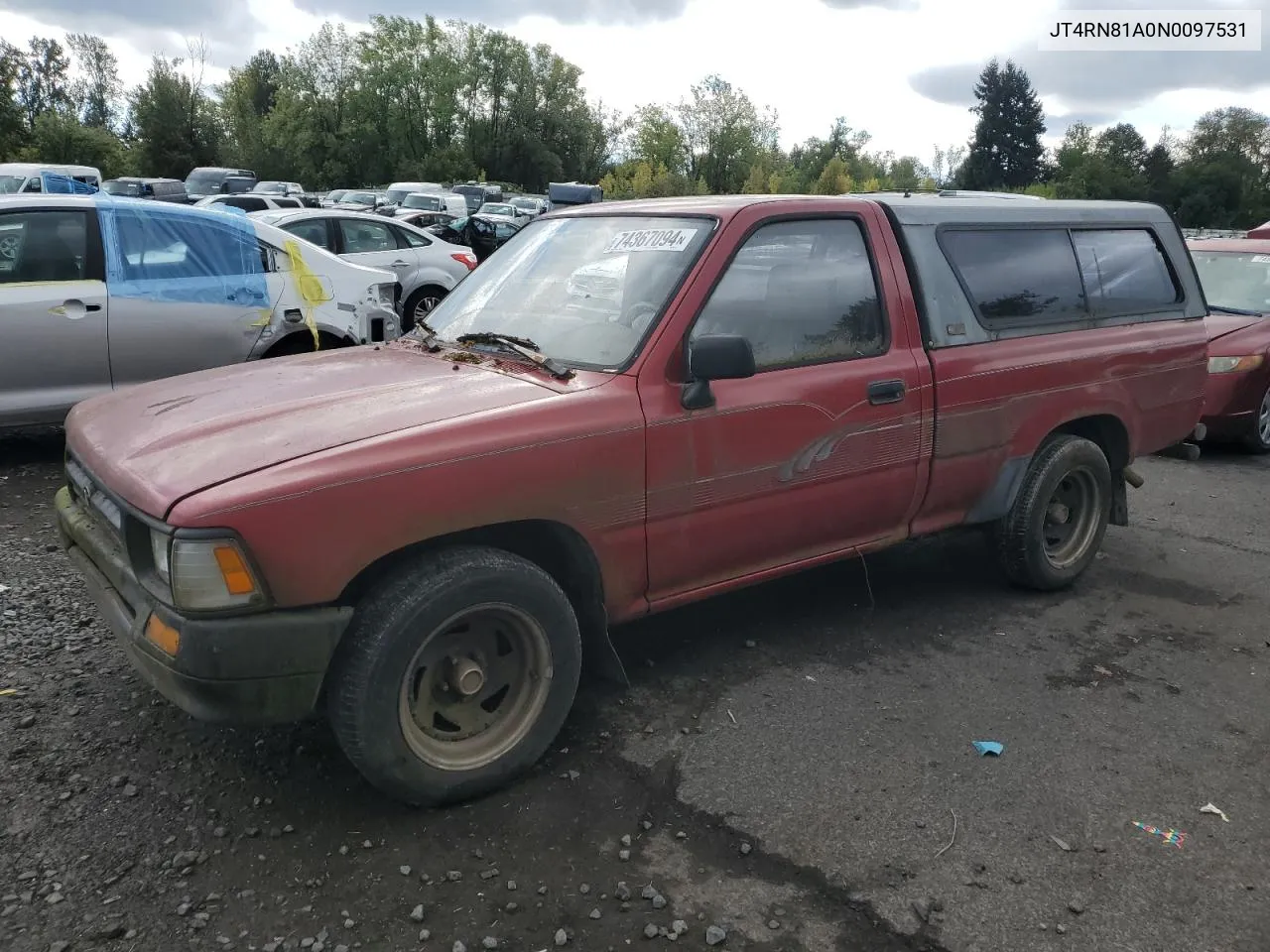 1992 Toyota Pickup 1/2 Ton Short Wheelbase VIN: JT4RN81A0N0097531 Lot: 74367094