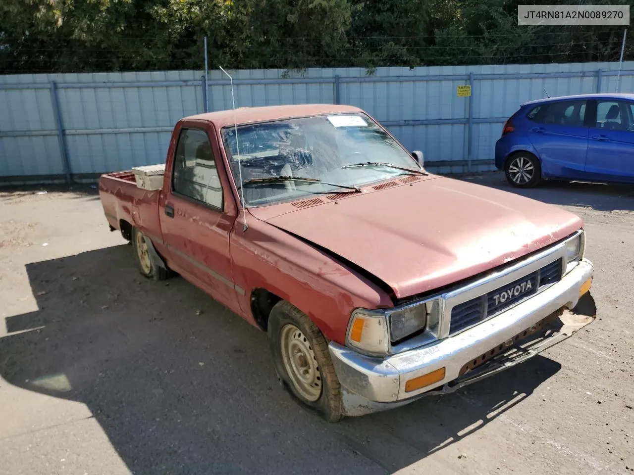 1992 Toyota Pickup 1/2 Ton Short Wheelbase VIN: JT4RN81A2N0089270 Lot: 76883464